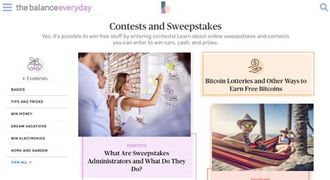the balance new sweepstakes|The Balance (website) .
